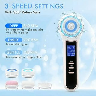 Deep cleansing electric facial brush