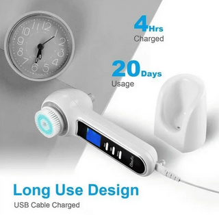 Deep cleansing electric facial brush