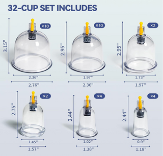 32 Piece Cupping Therapy Kit